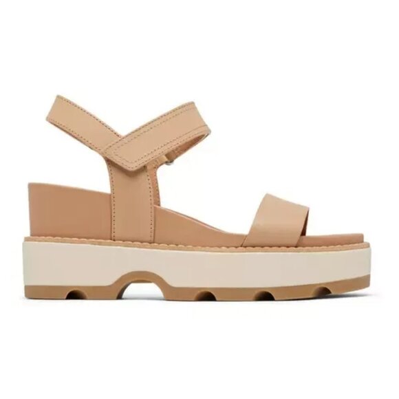 Women's SOREL Joanie™ IV Y Strap Wedge Sandals color Honest Beige size 8M - Picture 1 of 5